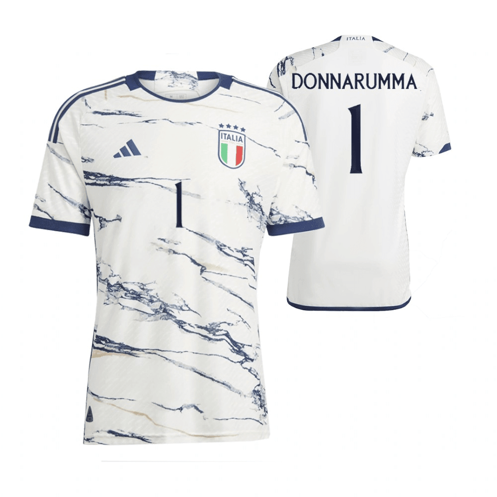 Gianluigi Donnarumma 1 Italy National Team 2023-24 Away Soccer Jersey – White