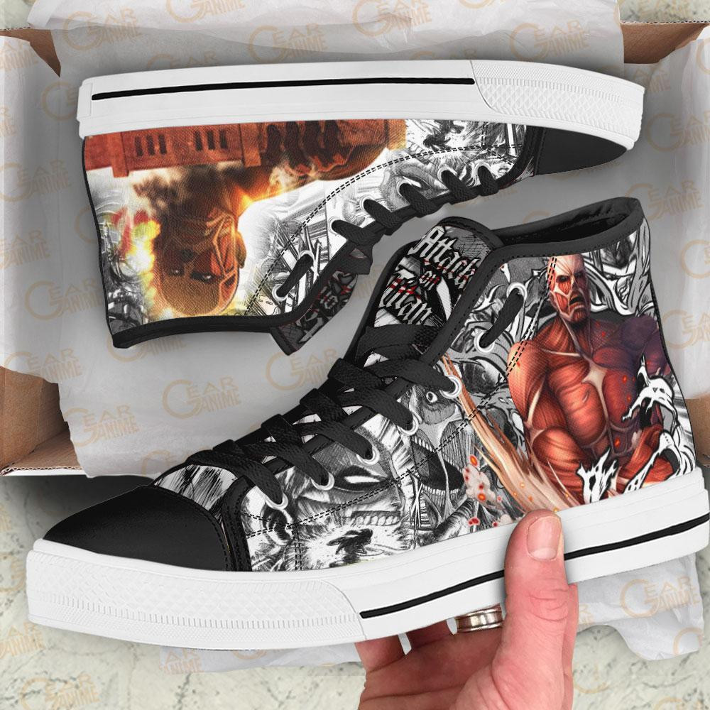 Giant Titan High Top Shoes Custom Anime Attack On Titan Sneakers