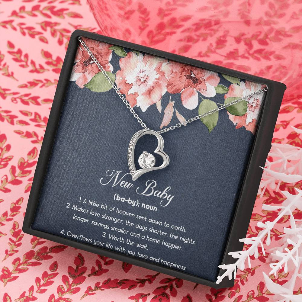Gift for Expecting Mom, New Baby, Mom to Be Forever Love Heart Necklace For Women, Pregnancy Gift For New Mother