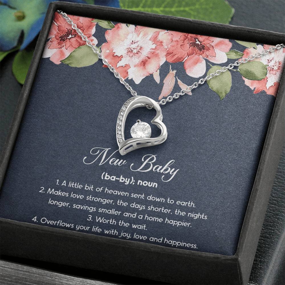 Gift for Expecting Mom, New Baby, Mom to Be Forever Love Heart Necklace For Women, Pregnancy Gift For New Mother