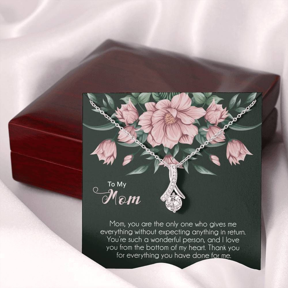 Gift For Mom Alluring Beauty Necklace Love You From The Bottom Of My Heart