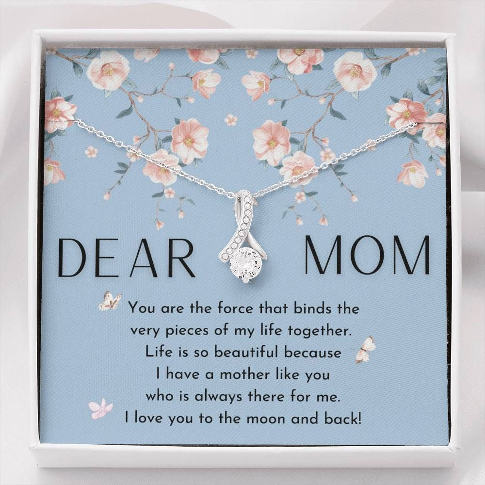 Gift For Mom Alluring Beauty Necklace Love You To The Moon