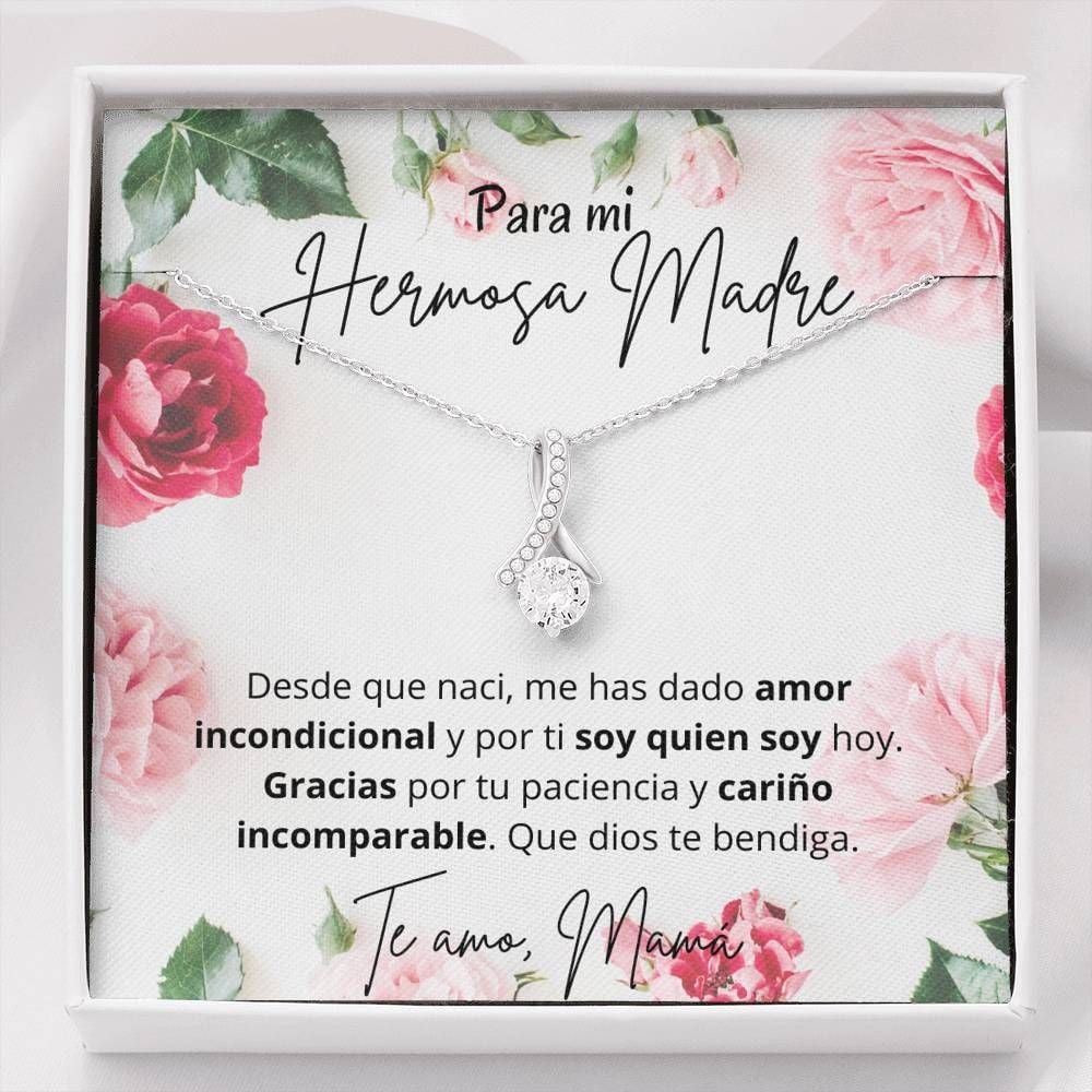 Gift For Mom Alluring Beauty Necklace Que Dios Te Bendiga