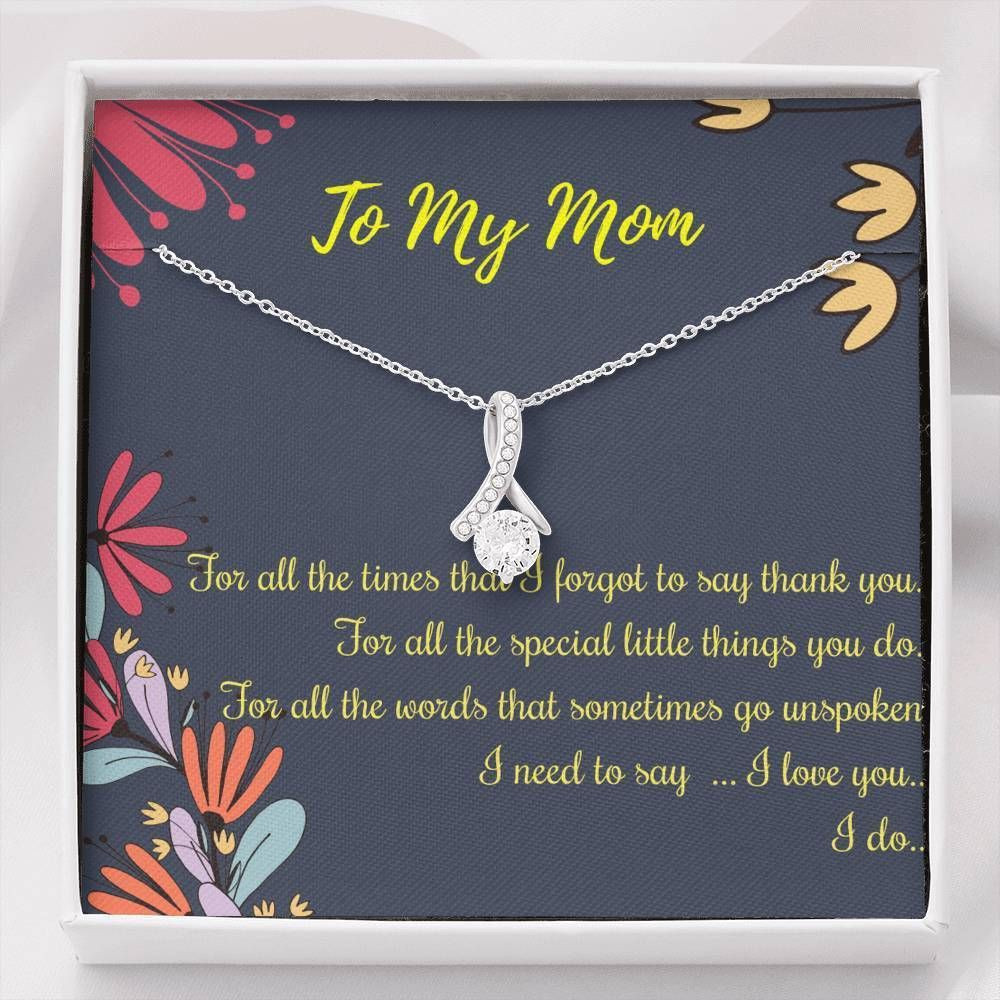 Gift For Mom Alluring Beauty Necklace Thank You A Lot