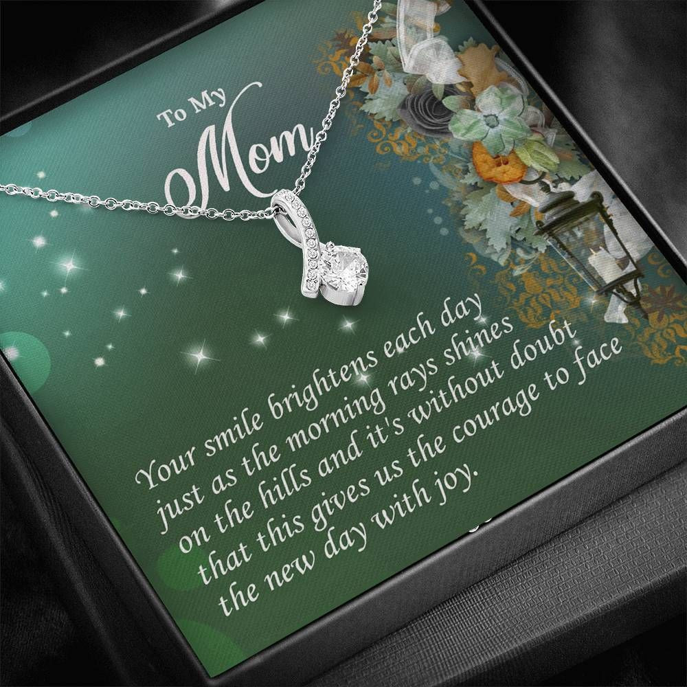 Gift For Mom Alluring Beauty Necklace Your Smile Brighten Each Day