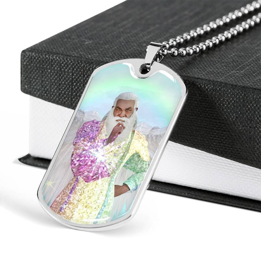Gift For Mom Archangel Raziel Military Dog Tag Necklace