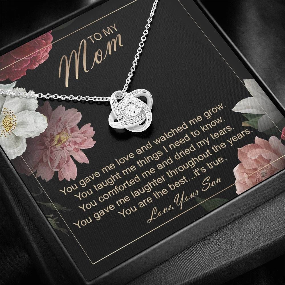 Gift For Mom From Son Love Knot Necklace Message Card You Are The Best Mom