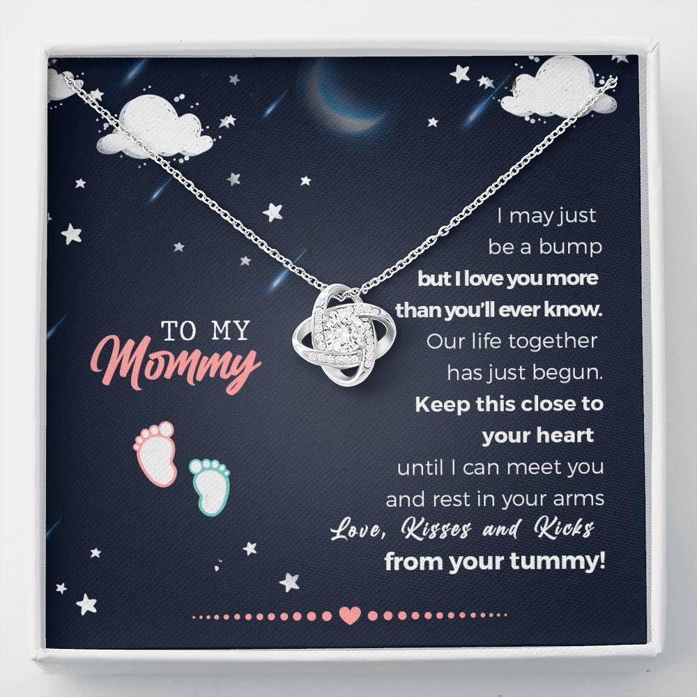 Gift For Mom I Love You More Than You’ll Ever Know Love Knot Necklace