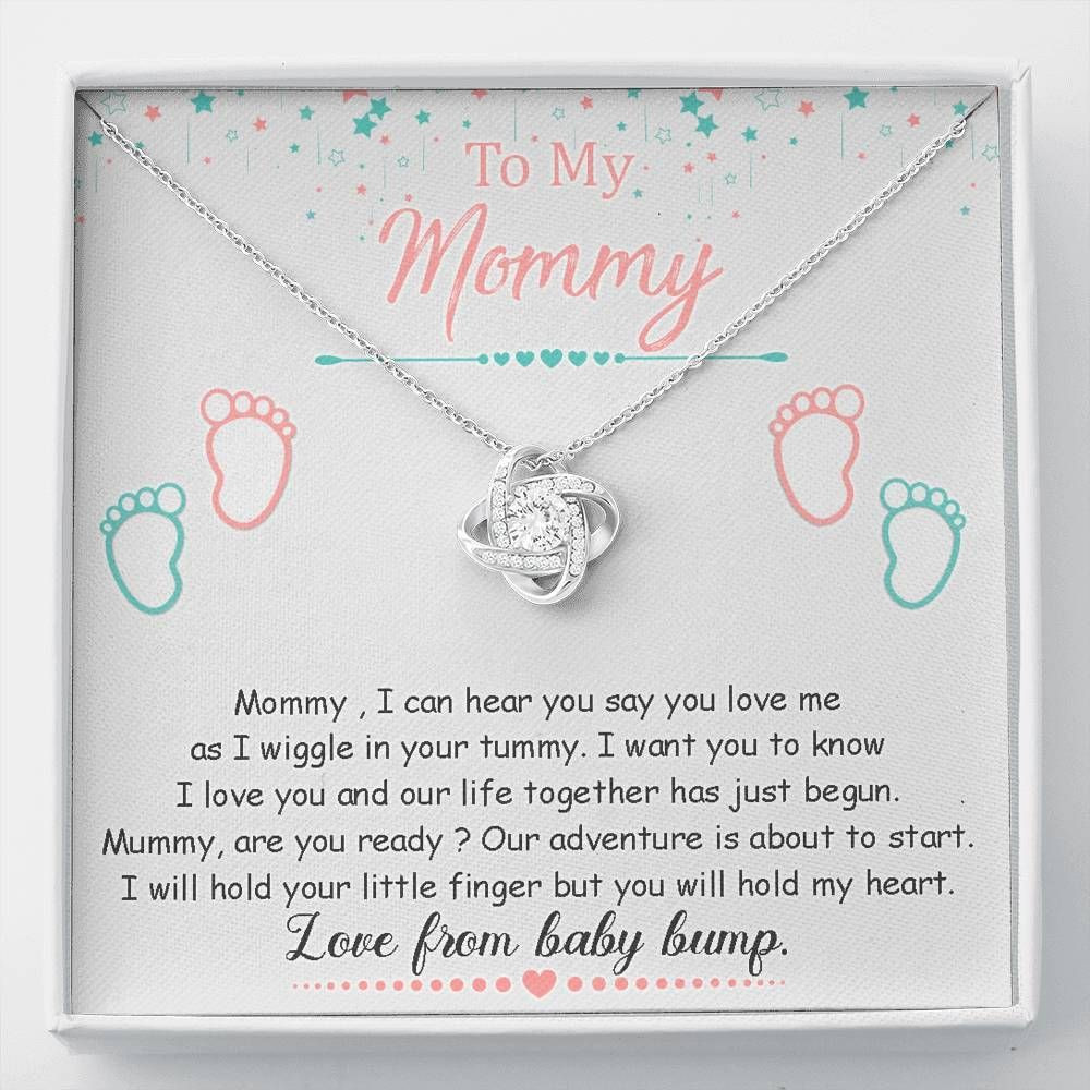 Gift For Mom I Will Hold Your Little Finger Love Knot Necklace