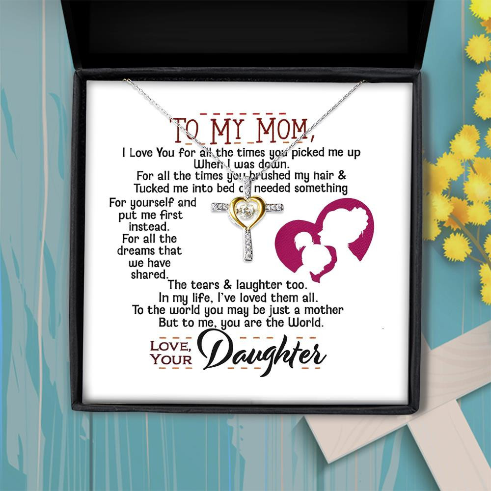 Gift For Mom I’m So Proud Of You Cross Dancing Necklace
