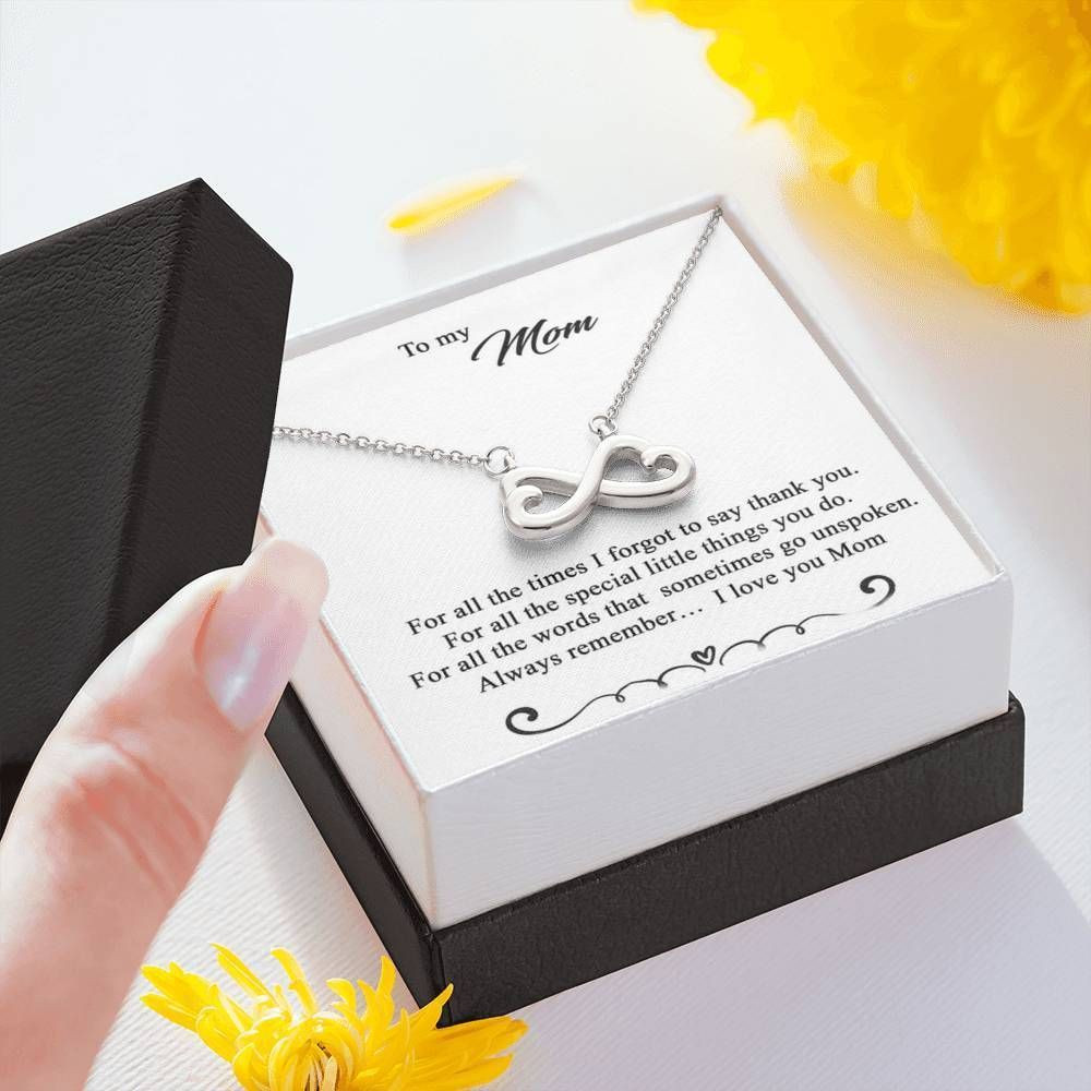 Gift For Mom Infinity Heart Necklace Always Remember I Love You