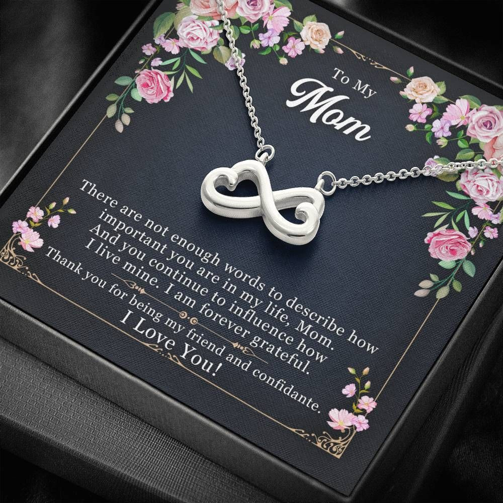 Gift For Mom Infinity Heart Necklace I Am Forever Grateful