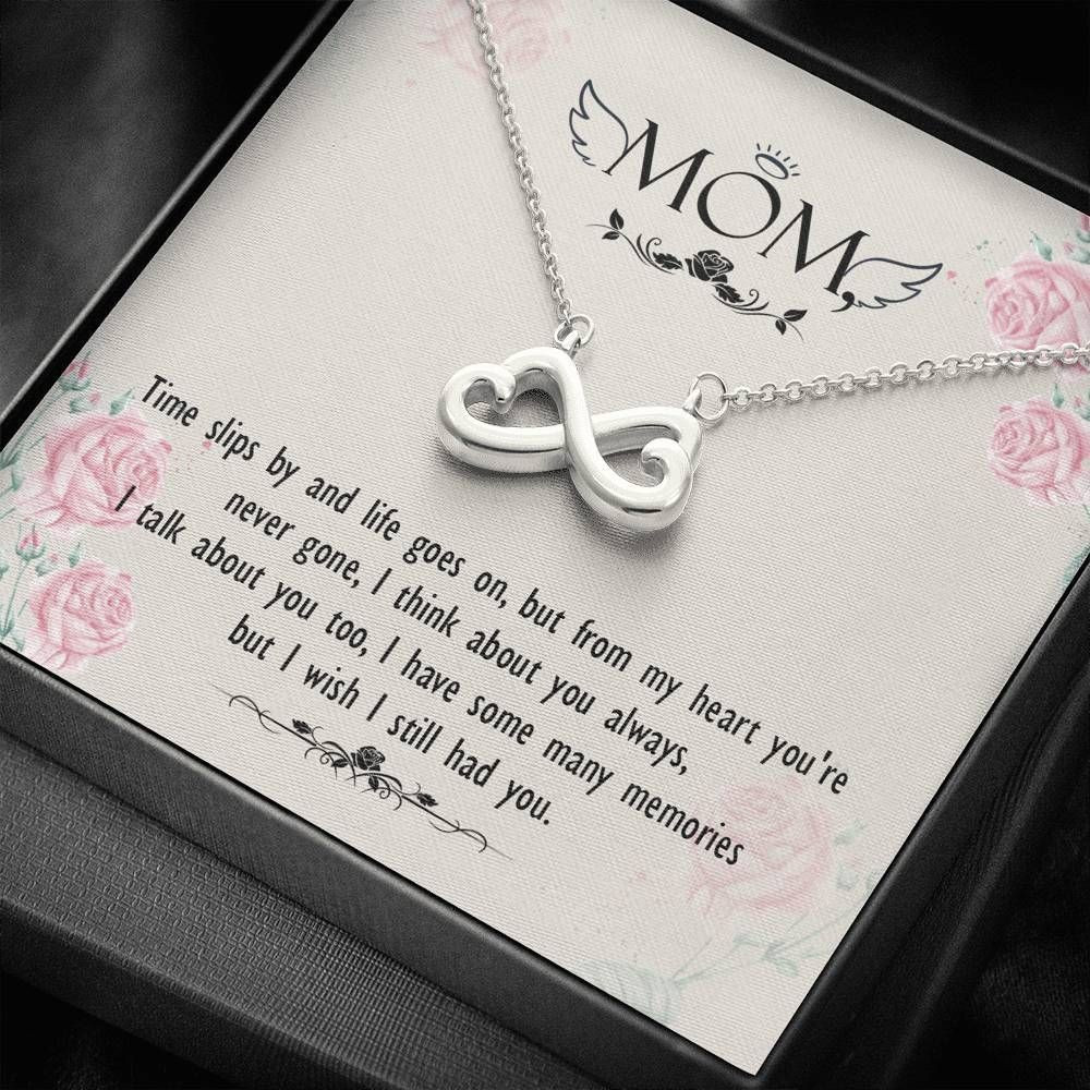 Gift For Mom Infinity Heart Necklace I Think About You Always