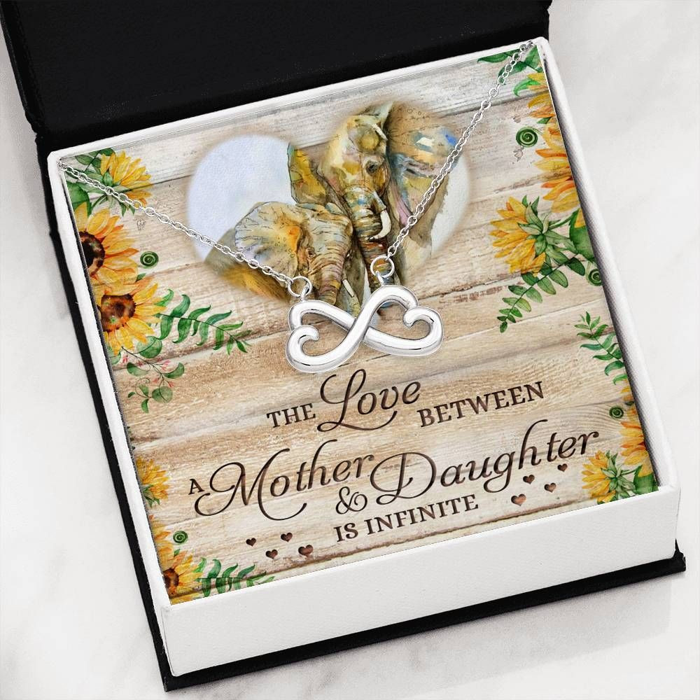 Gift For Mom Infinity Heart Necklace Love Between Mother And Daughter Is Infinite