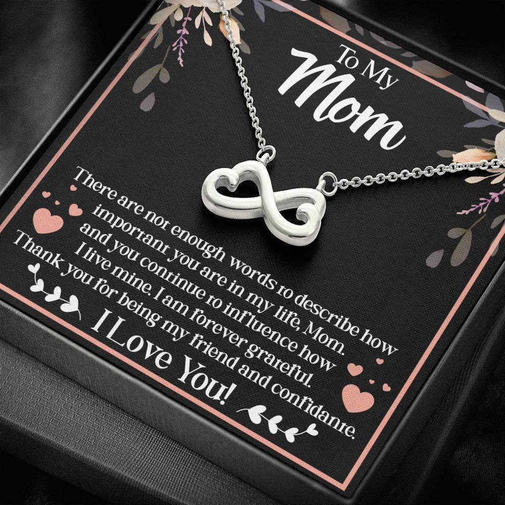 Gift For Mom Infinity Heart Necklace Thank Fo Being My Friend