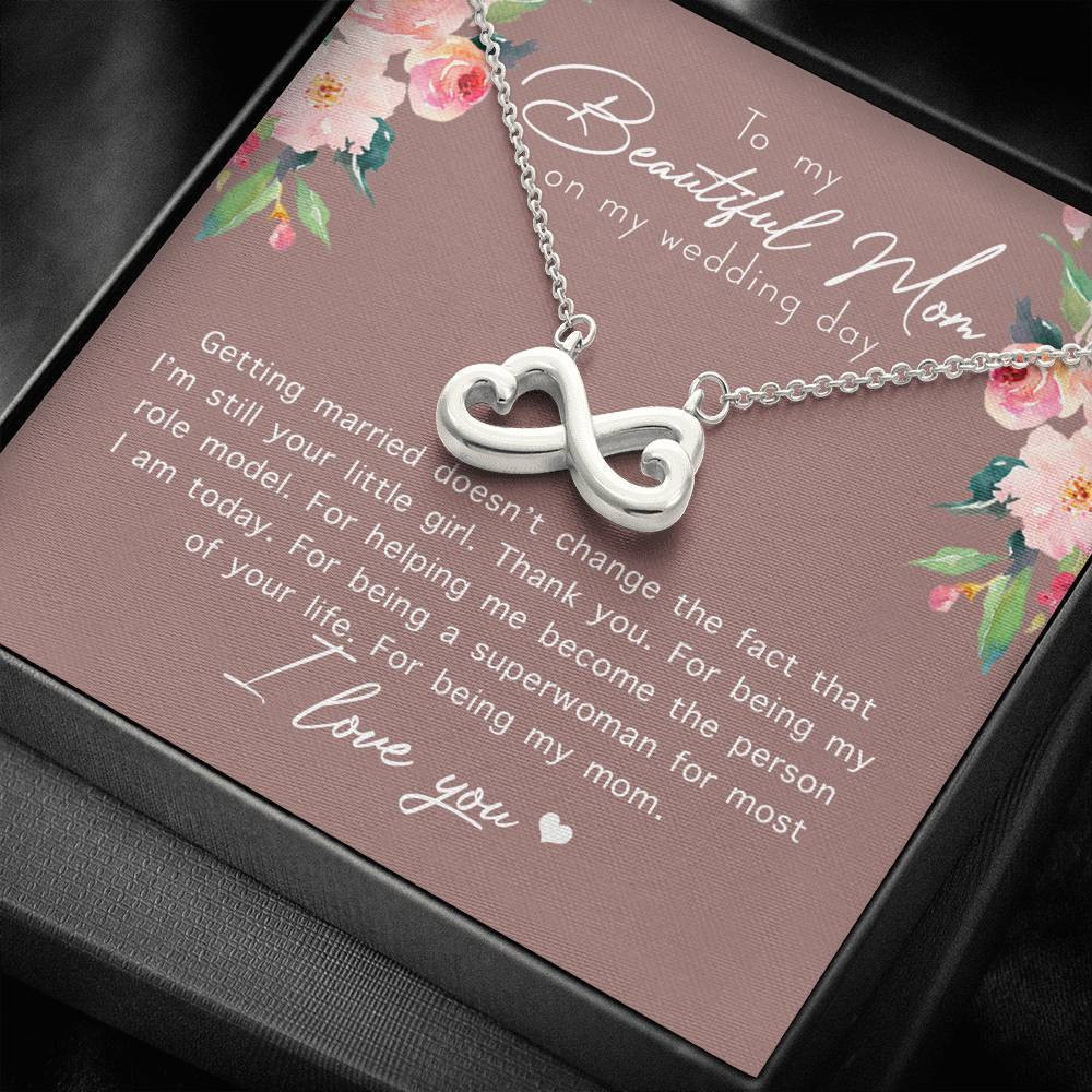 Gift For Mom Infinity Heart Necklace Thank For Being My Mom