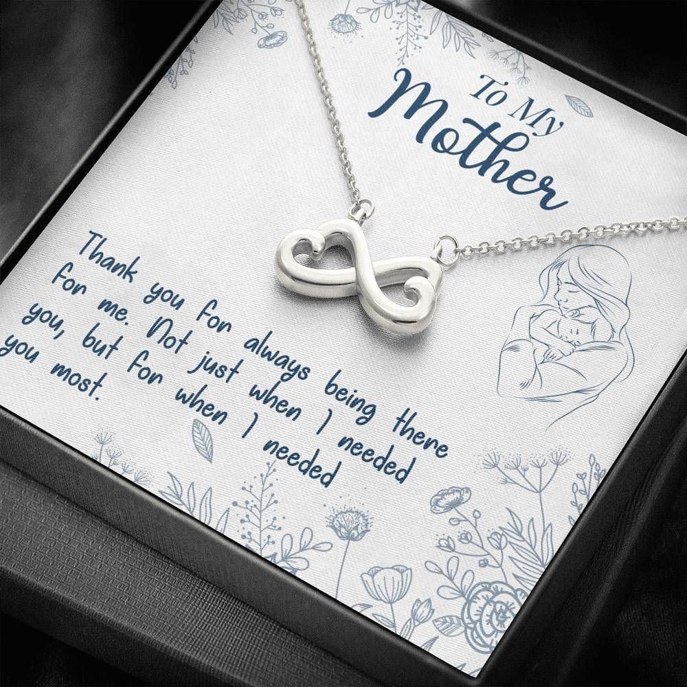 Gift For Mom Infinity Heart Necklace Thank You For Always Being There