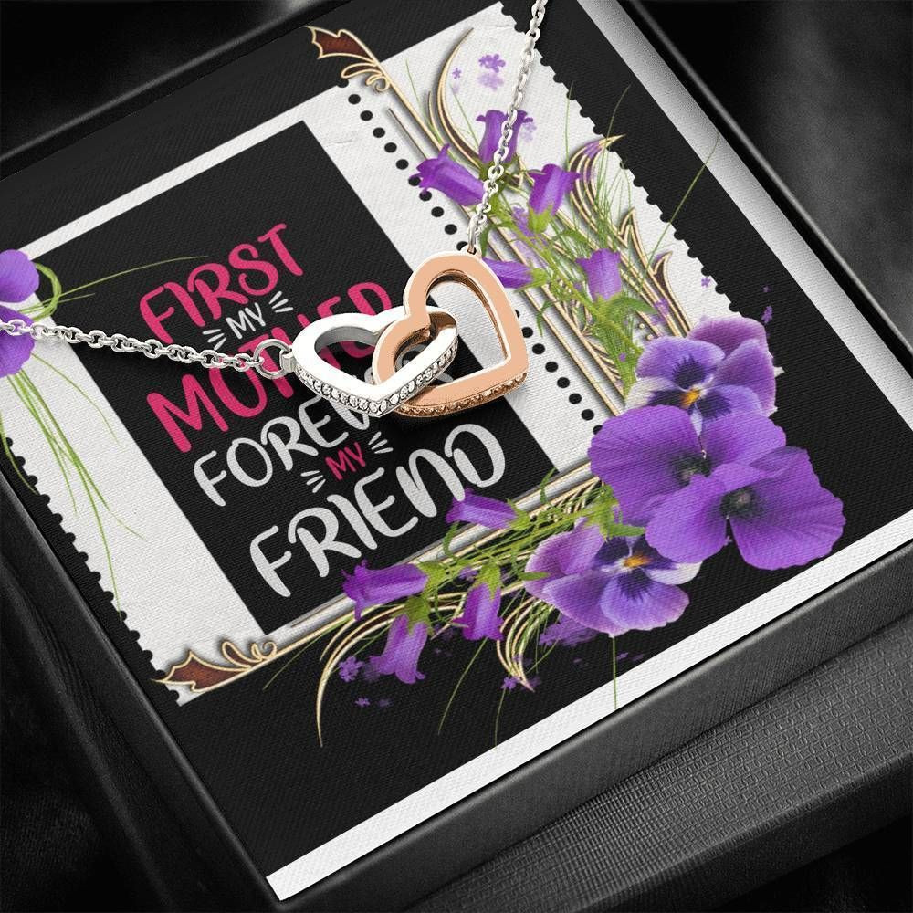 Gift For Mom Interlocking Hearts Necklace First Mother Forever Friend