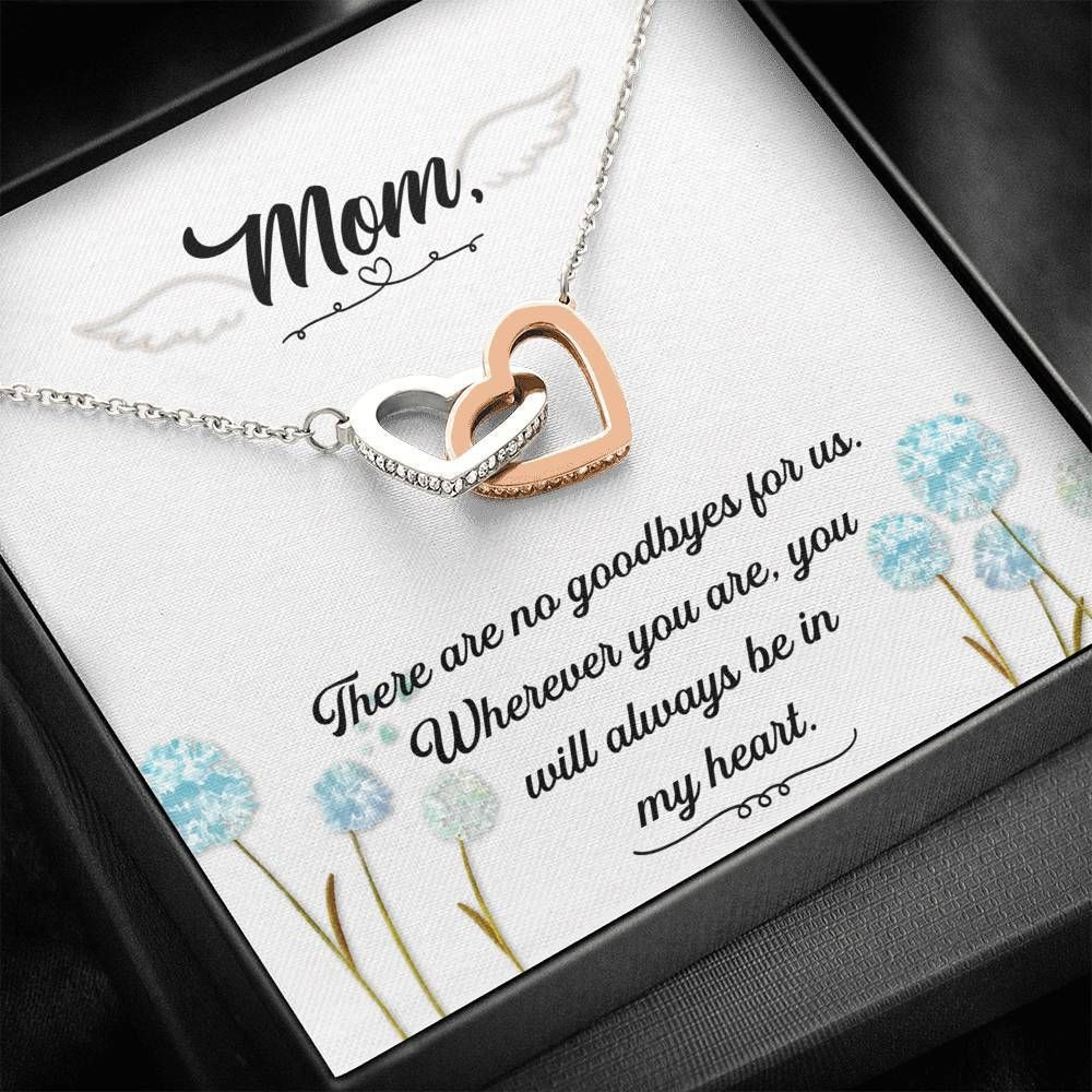 Gift For Mom Interlocking Hearts Necklace You Will Always In My Heart