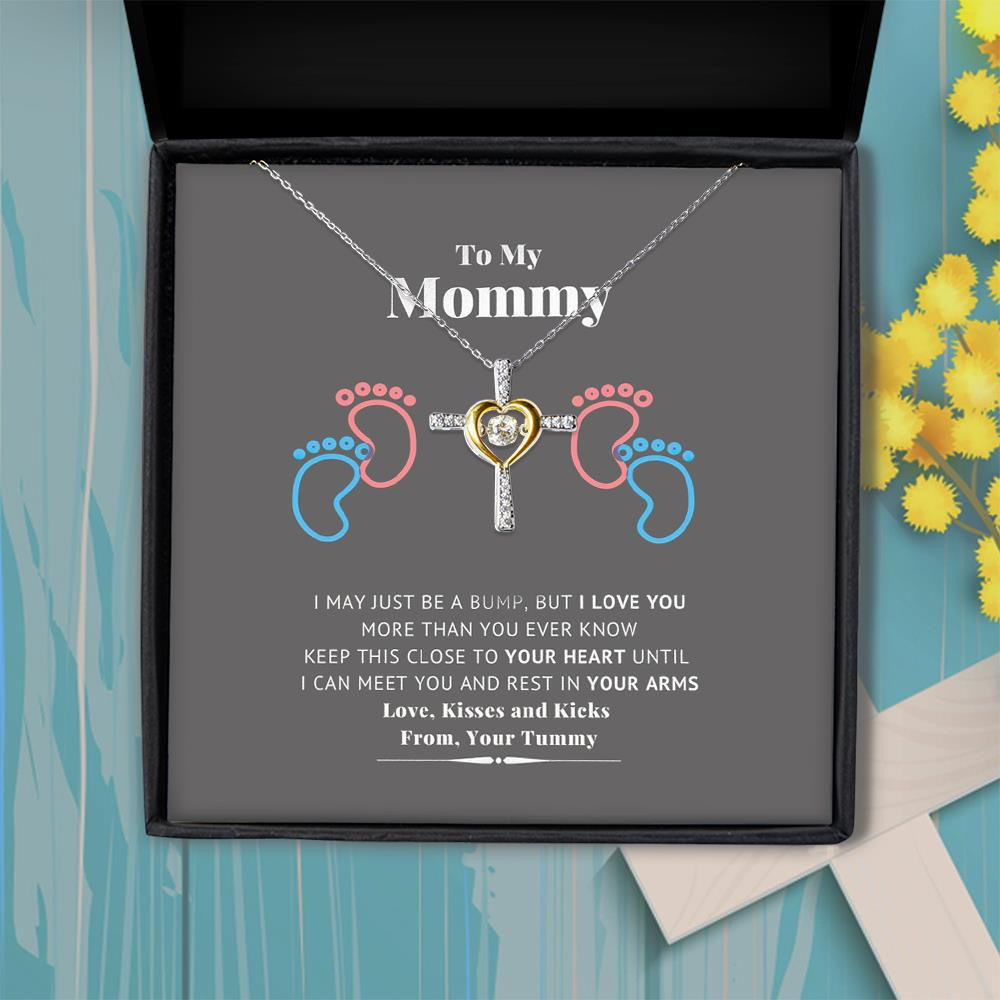 Gift For Mom Keep This Close To Your Heart Cross Dancing Necklace