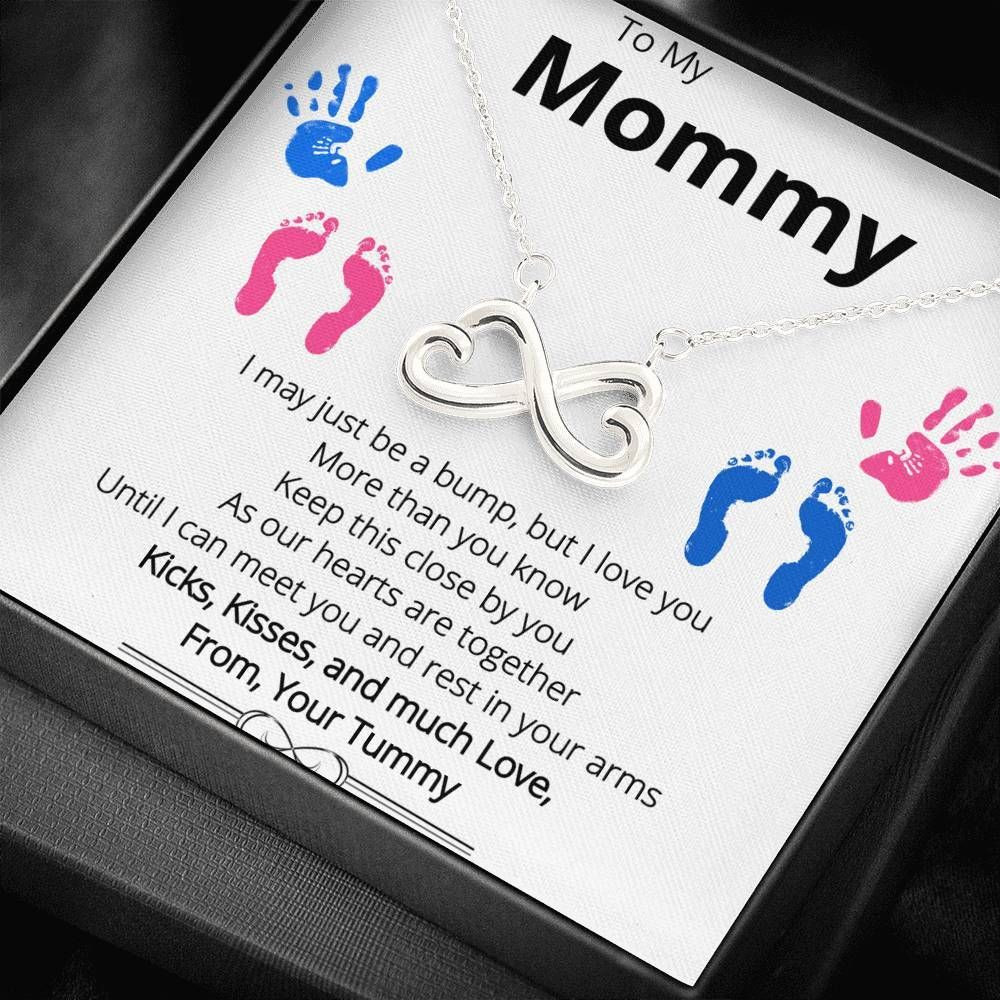Gift For Mom Kicks Kisses And Much Love Infinity Heart Necklace