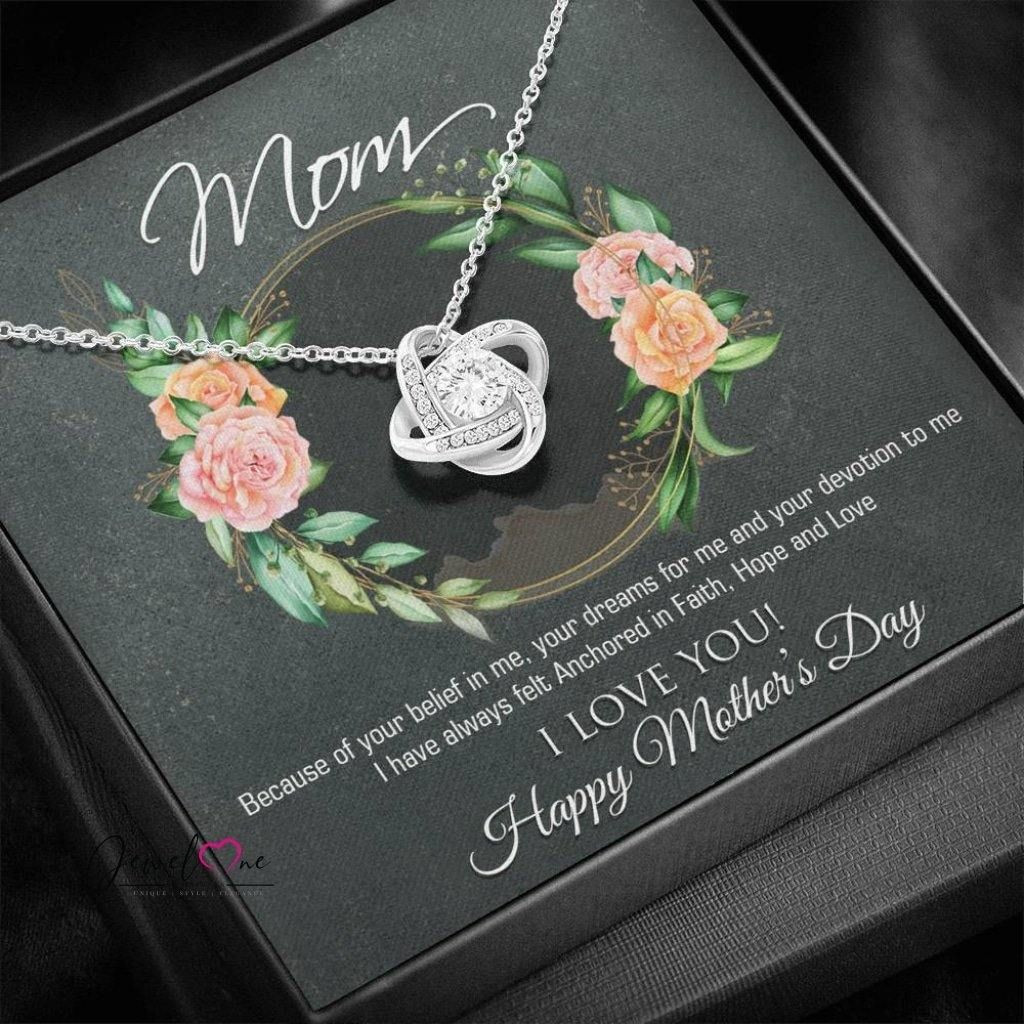 Gift For Mom Love Knot Necklace Happy Mother’s Day Your Dreams For Me