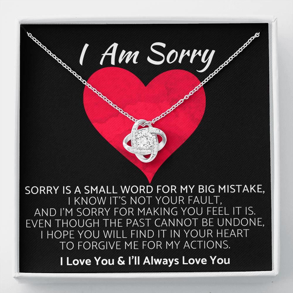 Gift For Mom Love Knot Necklace I Am Sorry I’ll Always Love You