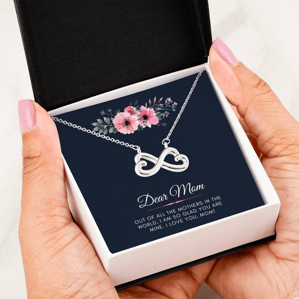 Gift For Mom Loving Message Infinity Heart Necklace