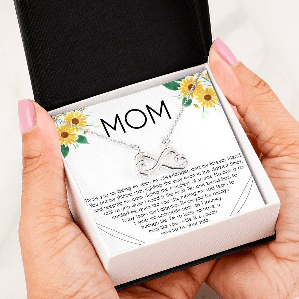 Gift For Mom Message Infinity Heart Necklace Life Is So Much Sweeter By Your Side