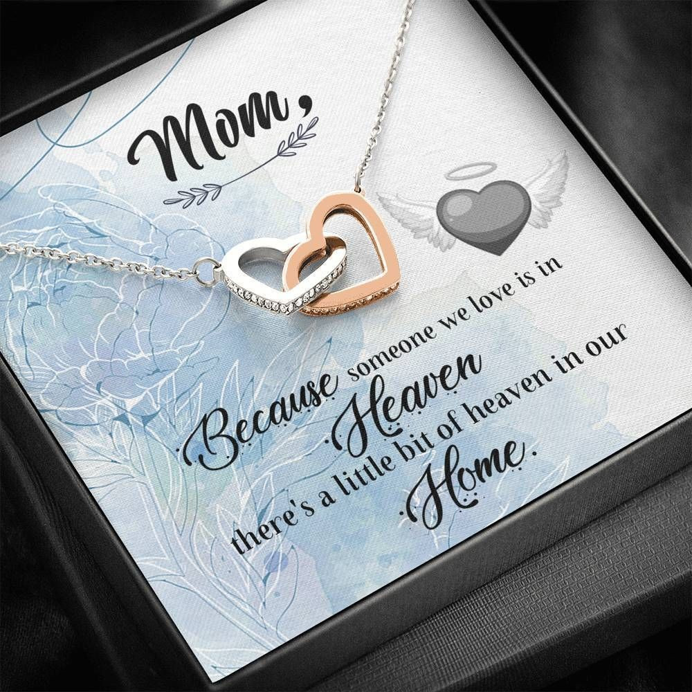 Gift For Mom There’s A Little Bit Of In Our Home Interlocking Hearts Necklace