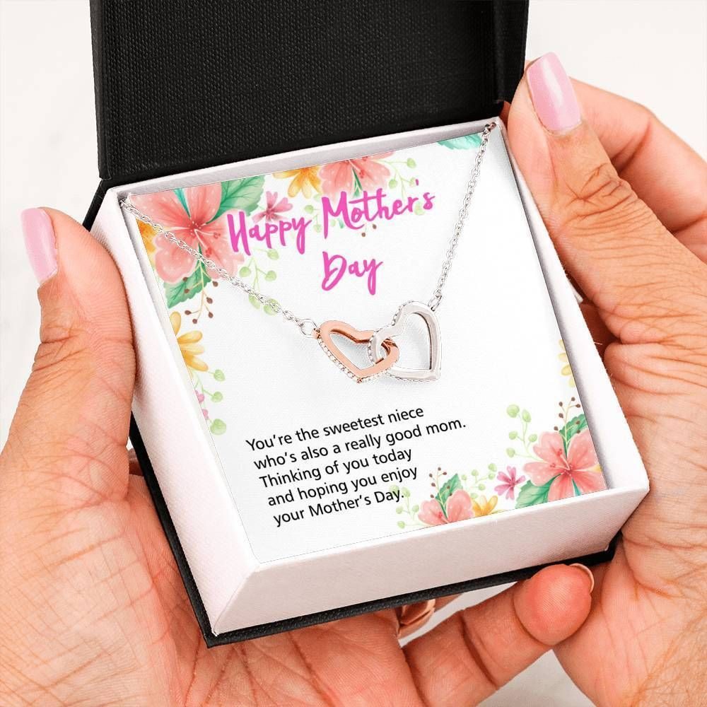 Gift For Mom Thinking Of You Today Interlocking Hearts Necklace