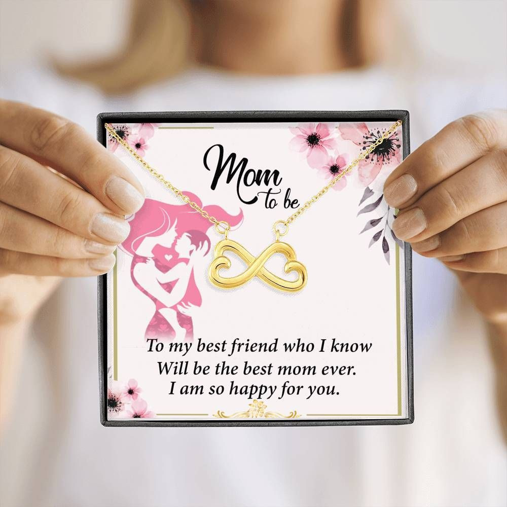 Gift For Mom To Be I Am So Happy For You Infinity Heart Necklace