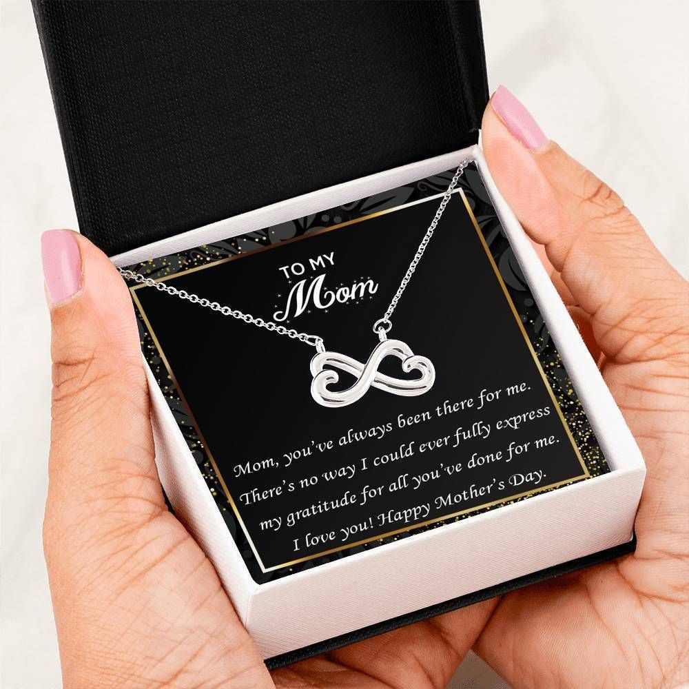 Gift For Mom With Lovely Massage Card Infinity Heart Necklace