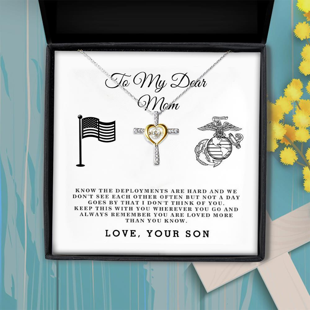 Gift For Mom You Are Loved More Than You Know Cross Dancing Necklace