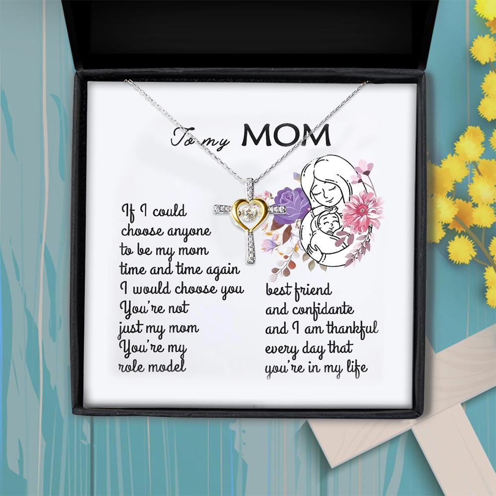 Gift For Mom You’re Not Just My Mom Cross Dancing Necklace