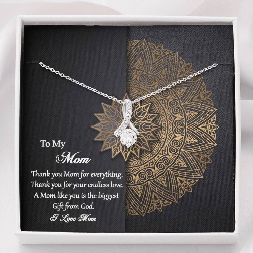 Gift For Mother Alluring Beauty Necklace Thank You Mom For Everything