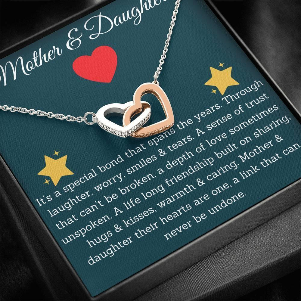 Gift For Mother And Daughter Interlocking Hearts Necklace Beautiful Bond That Spans The Years