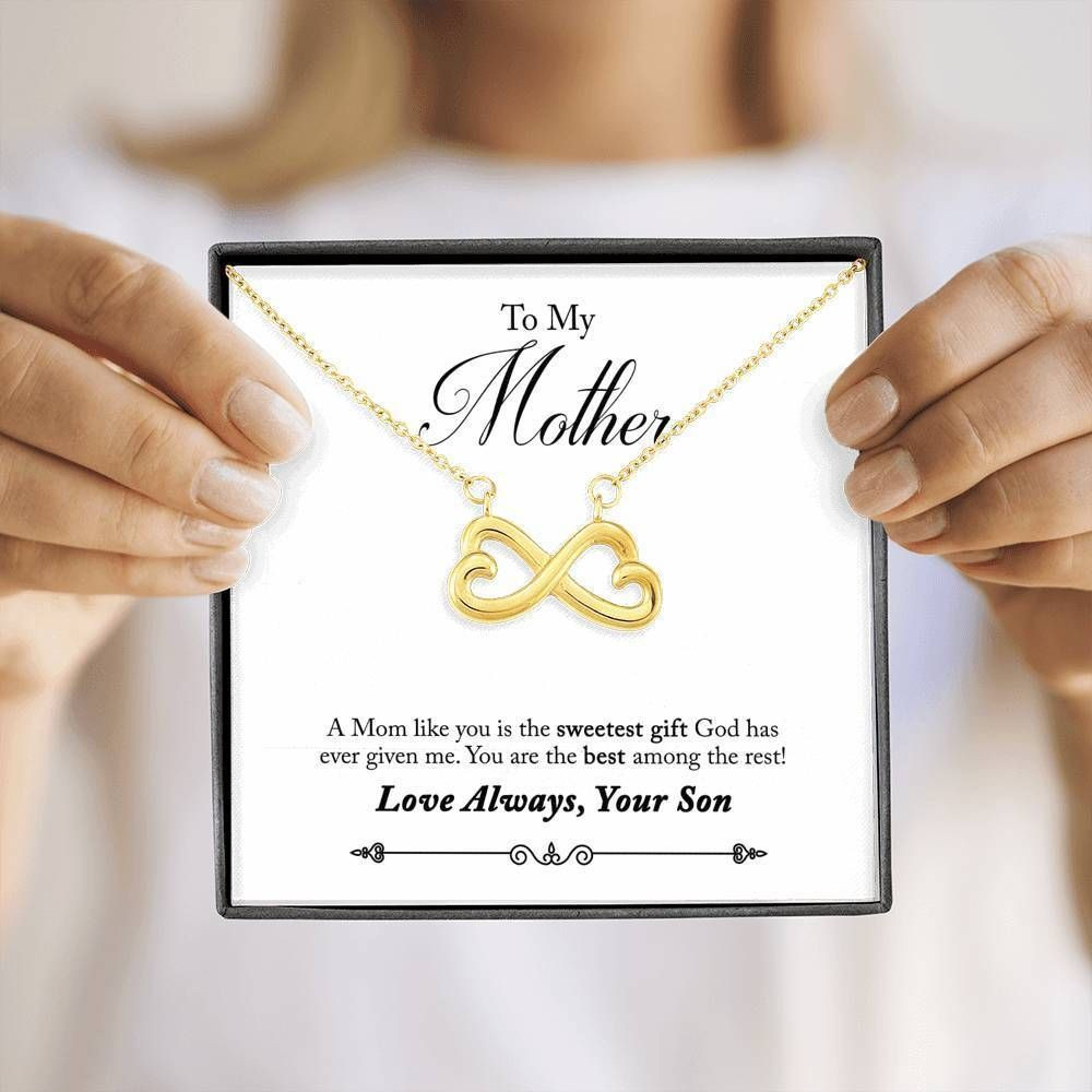 Gift For Mother From Daughter Together Forever Love Daughter Infinity Heart Necklace