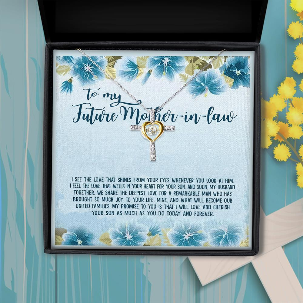 Gift For Mother In Law Future Mother In Law I’ll Love And Cherish Your Son Cross Dancing Necklace