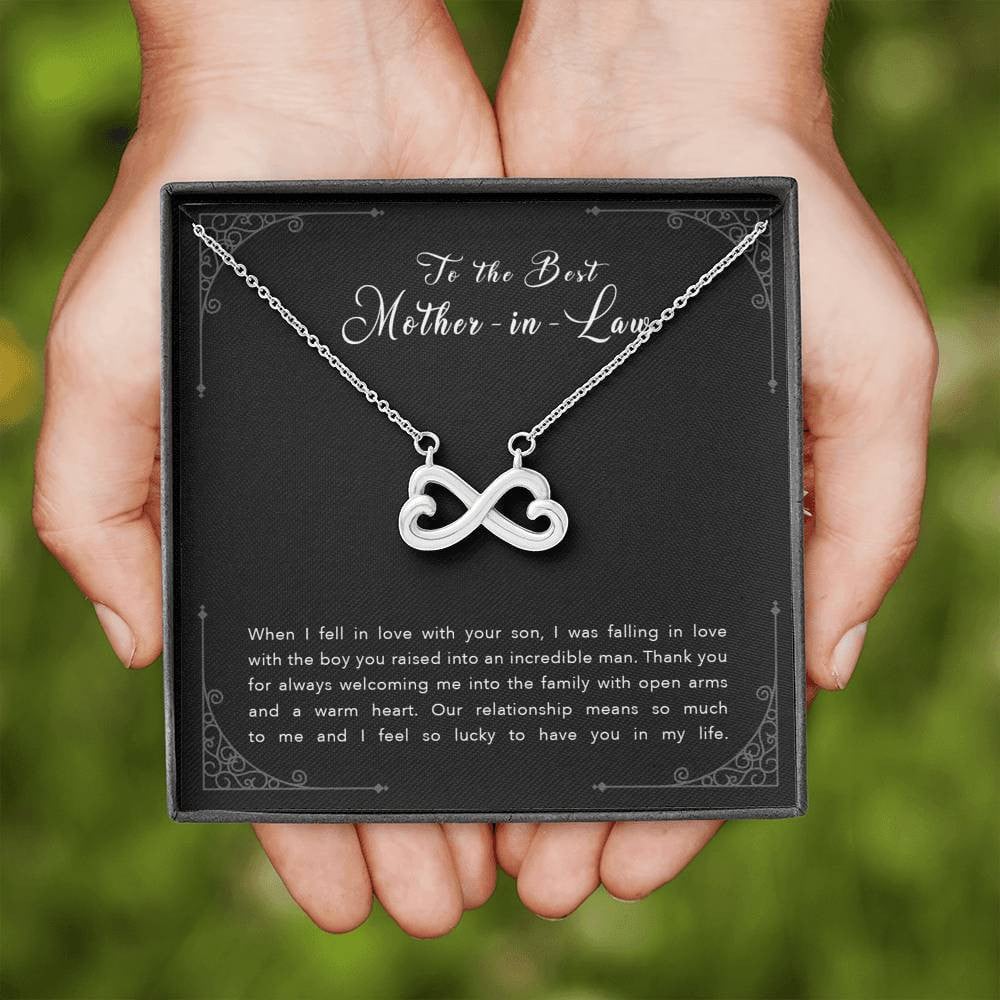 Gift For Mother In Law I Feel So Lucky To Have You In My Life Infinity Heart Necklace