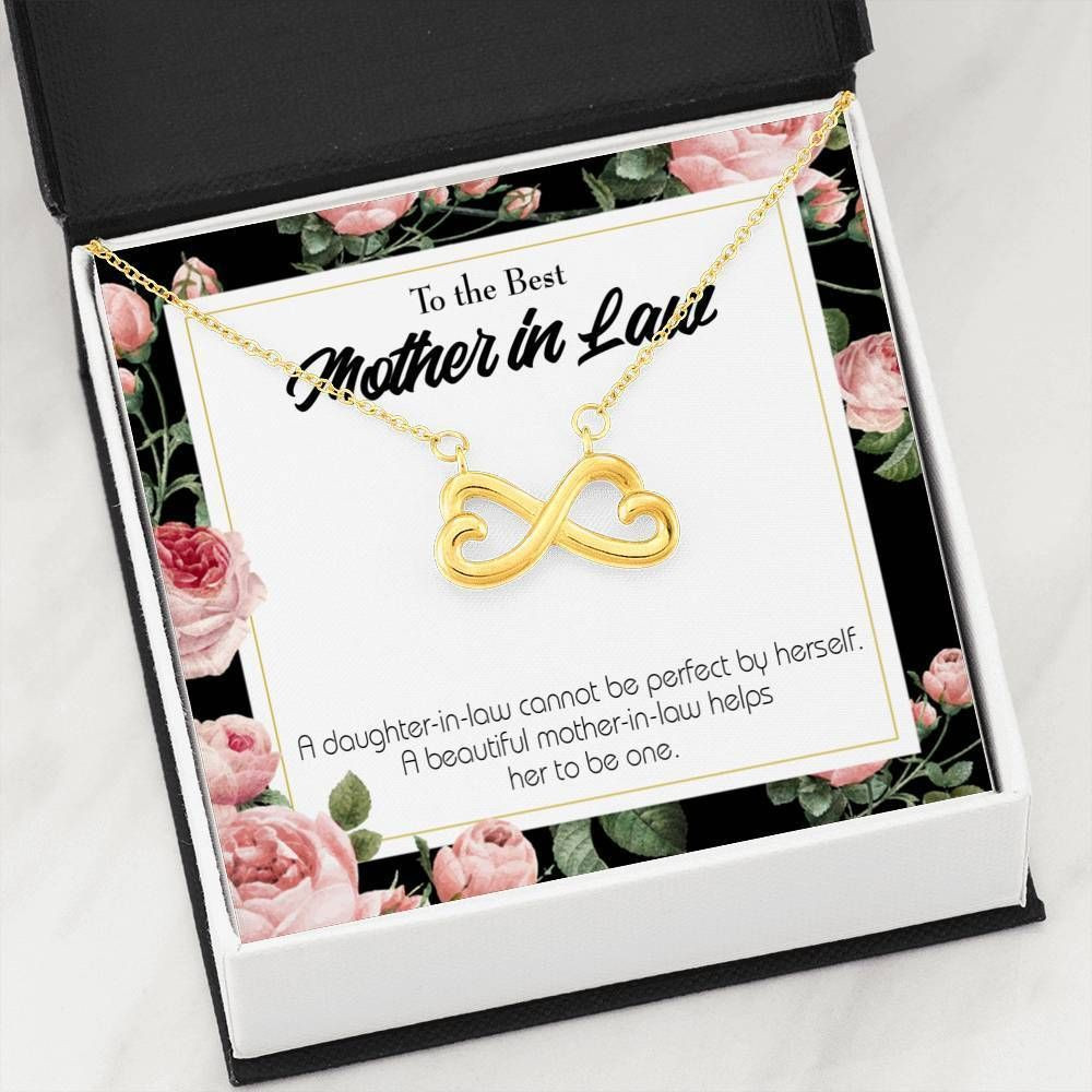 Gift For Mother In Law Who Help Daughter In Law To Be Beautiful Infinity Heart Necklace