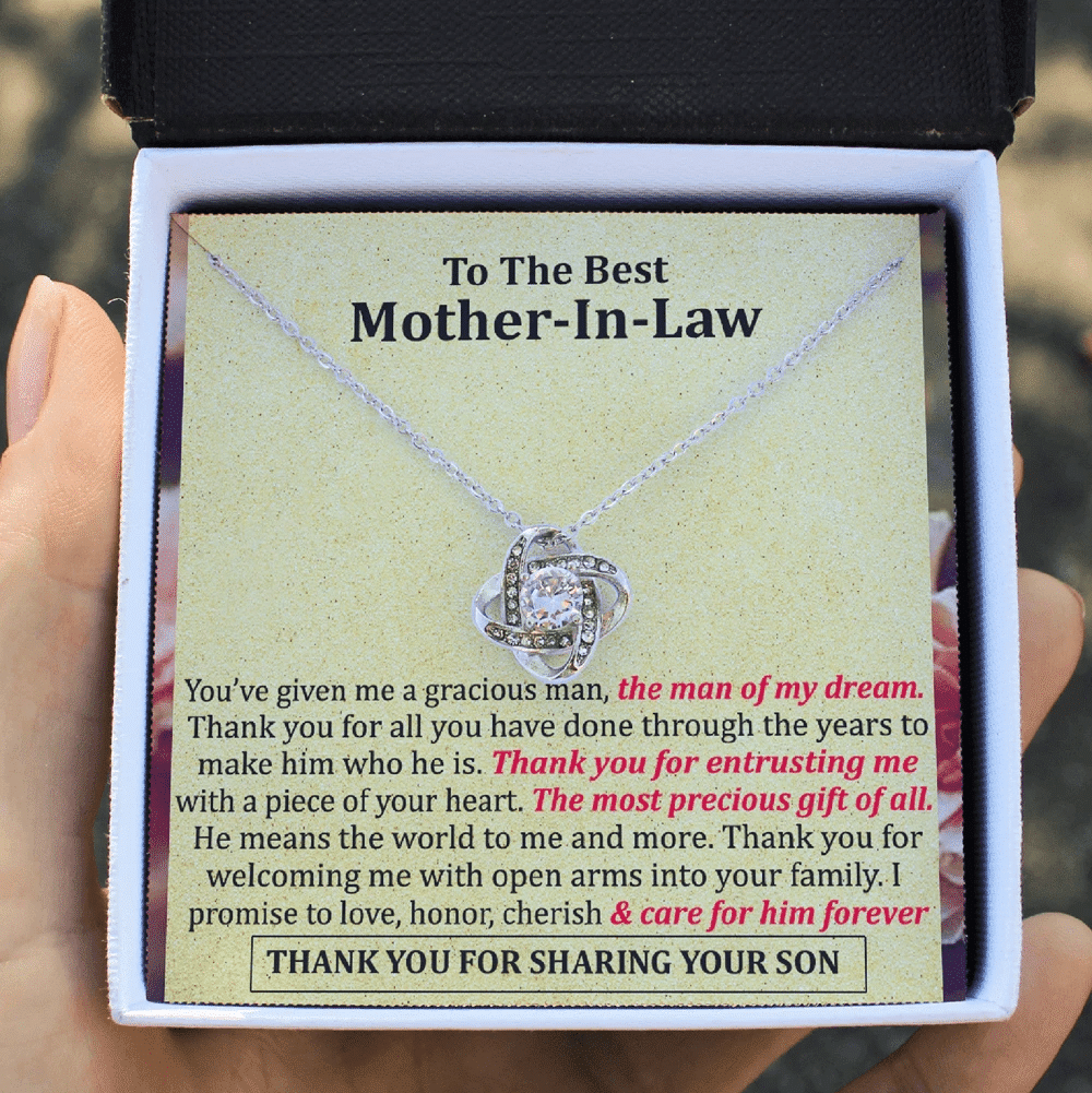 Gift For Mother In Law You’ve Given Me A Gracious Man Love Knot Necklace