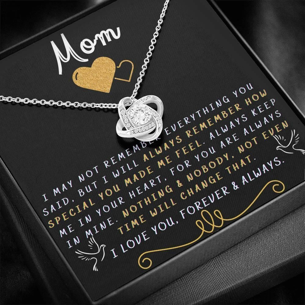 Gift For Mother’s Day Always Keep Me In Your Heart Love Knot Necklace