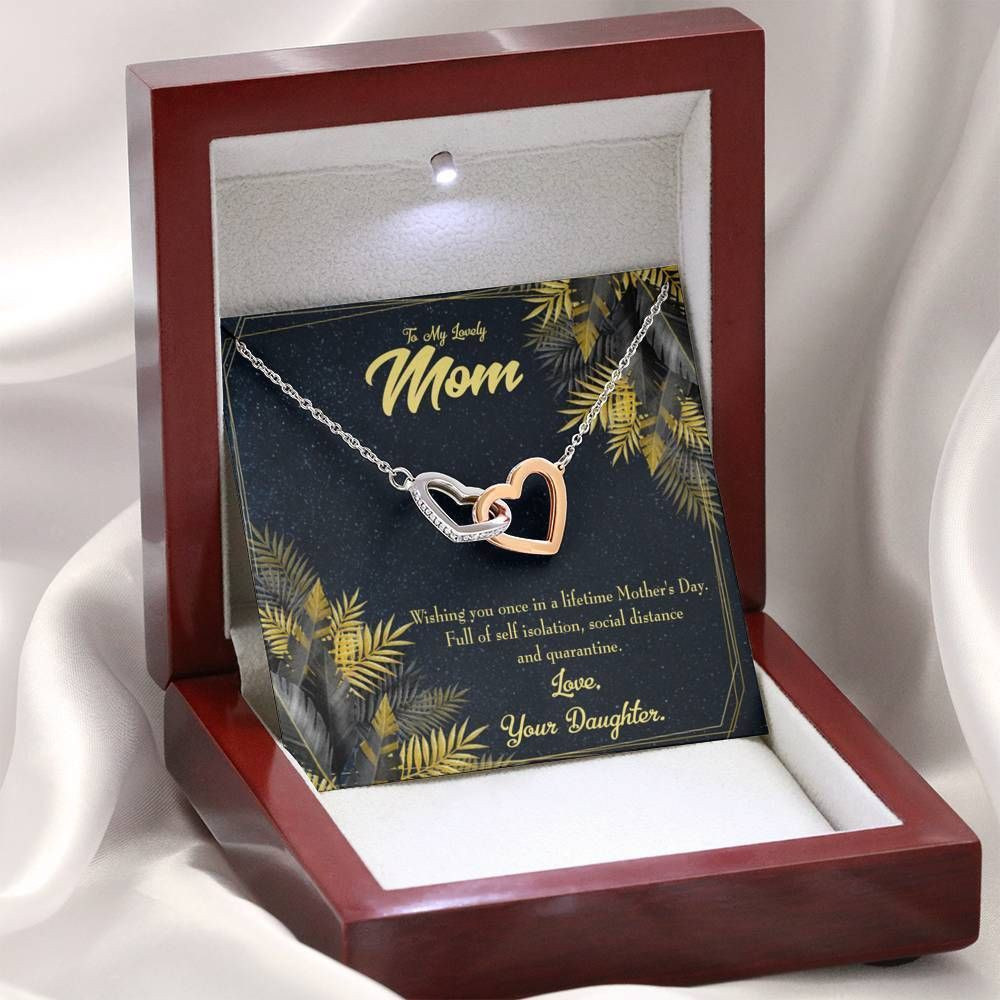 Gift From Daughter To Mom Love Interlocking Hearts Necklace