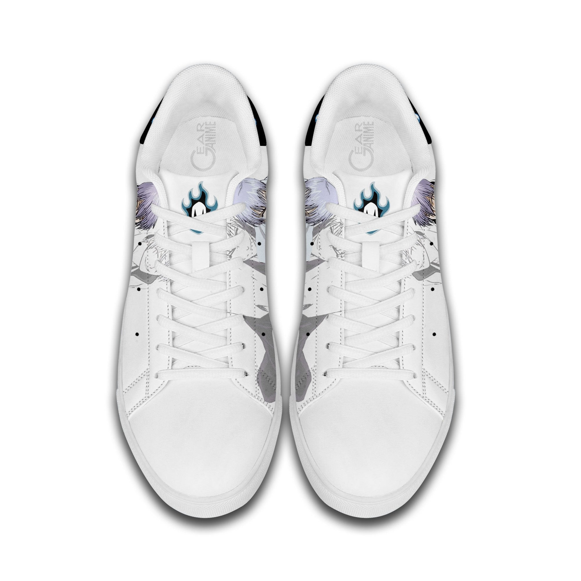 Gin Ichimaru Skate Sneakers Custom Anime Bleach Shoes