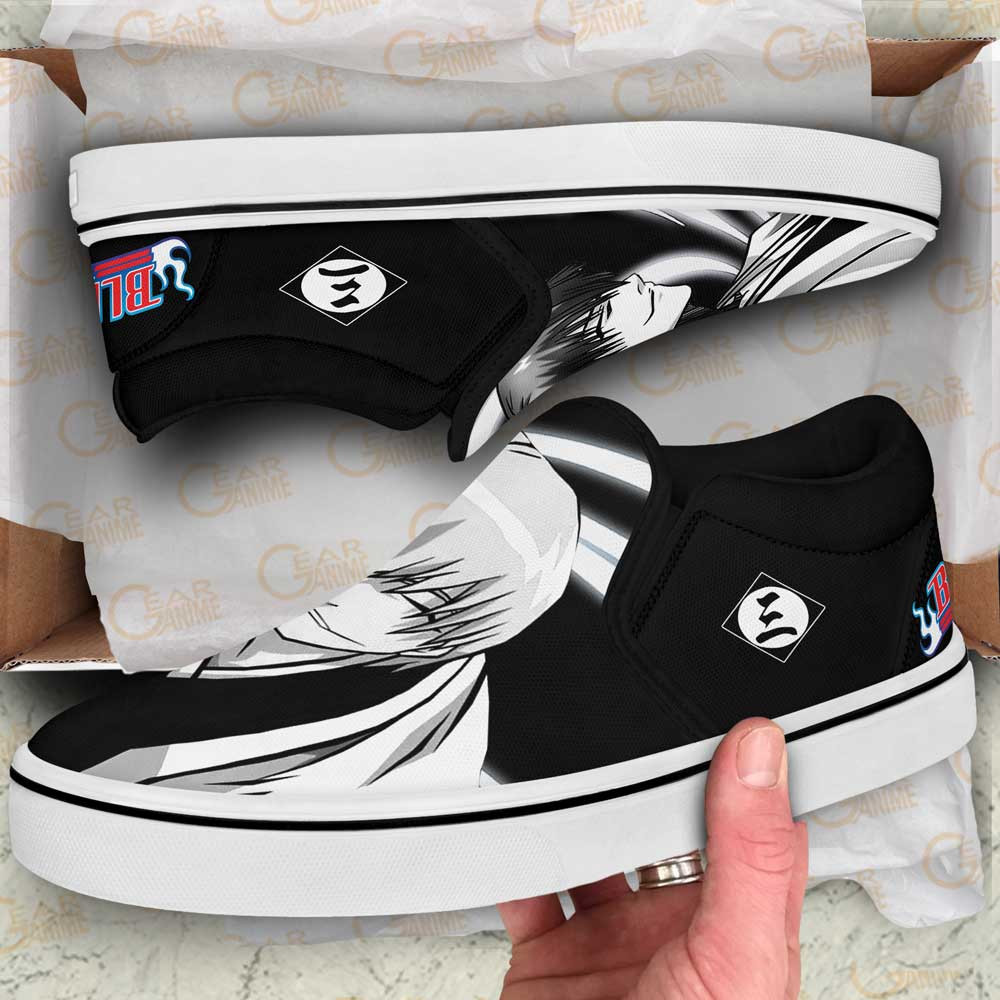 Gin Ichimaru Slip-On Shoes Canvas Custom Anime Bleach Shoes