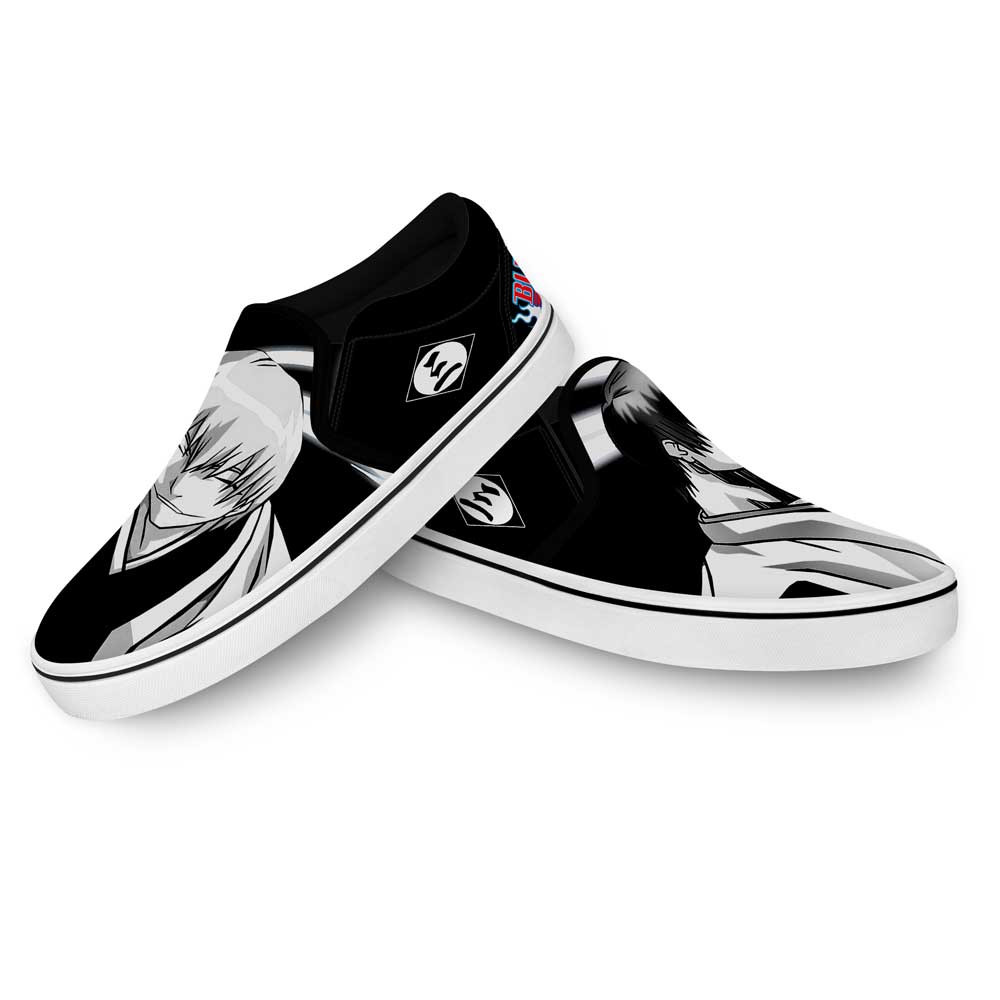 Gin Ichimaru Slip-On Shoes Canvas Custom Anime Bleach Shoes