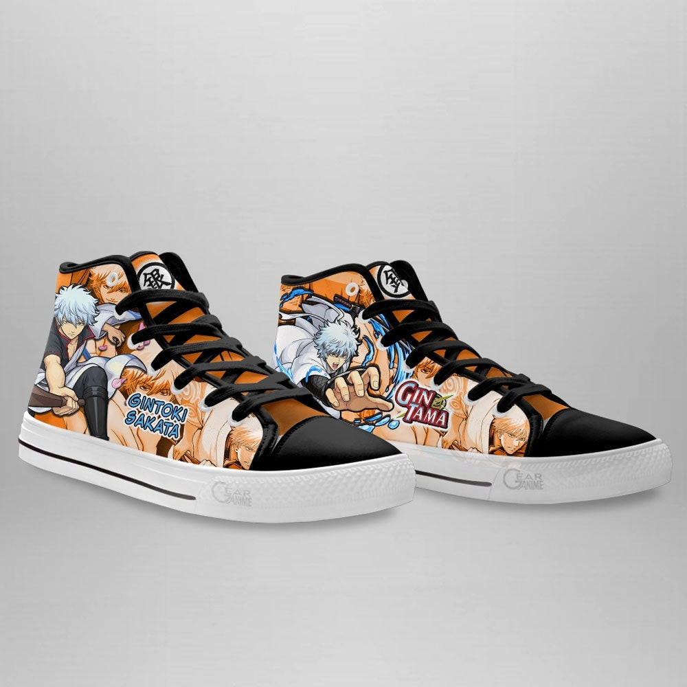 Gintoki Sakata High Top Shoes Custom Gintama Anime Sneakers