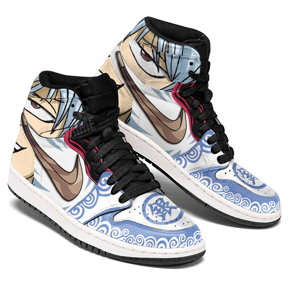 Gintoki Sakata JD1s Sneakers Gintama Anime Shoes, Air Jordan Hightop