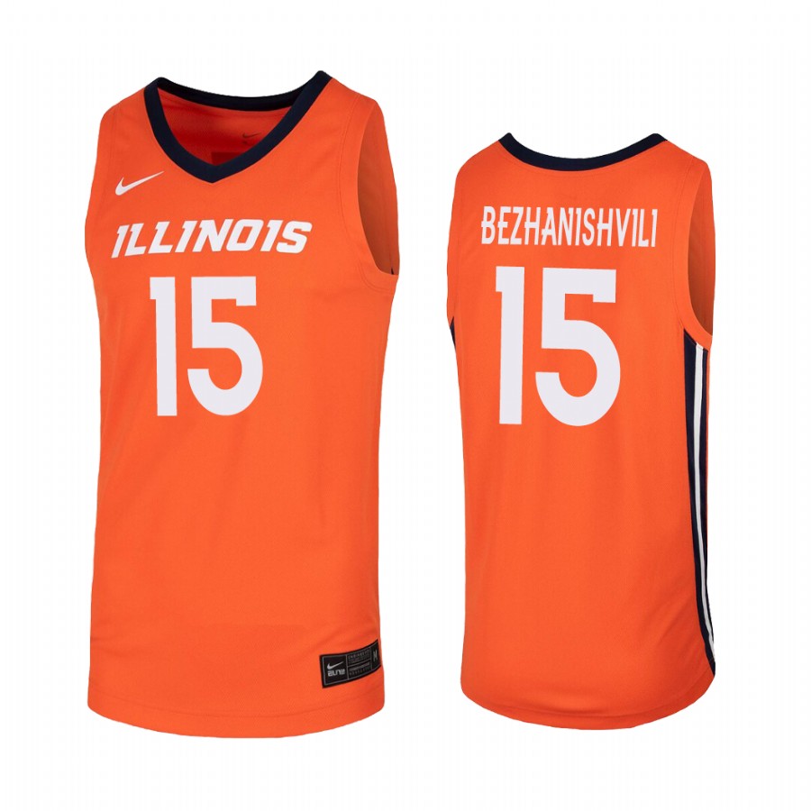 Giorgi Bezhanishvili Illinois Fighting Illini Orange Jersey College